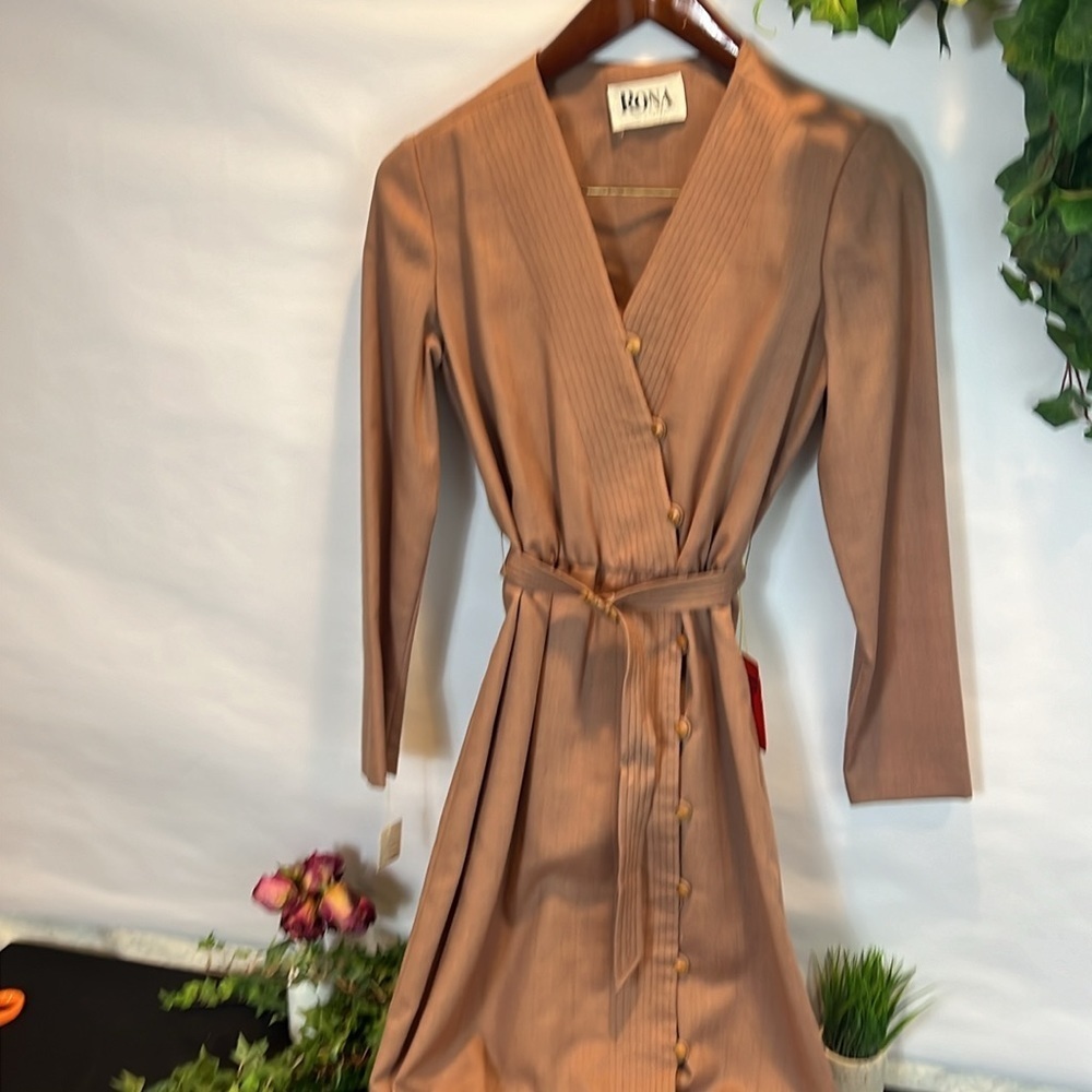 NWT Brown Rona New York Button Down Dress - Picture 1 of 8